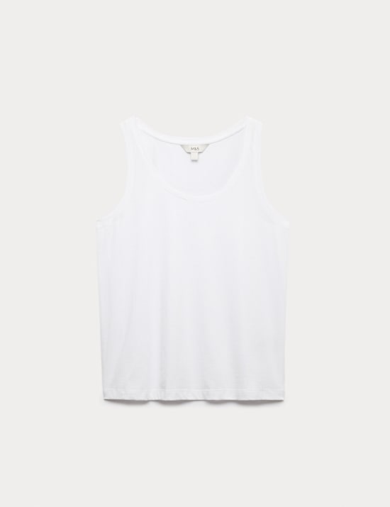 Pure Cotton Scoop Neck Top