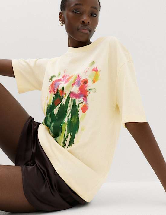 Pure Cotton Oversized Graphic T-Shirt