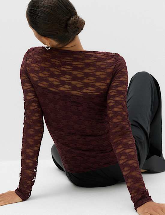Lace Scoop Neck Top