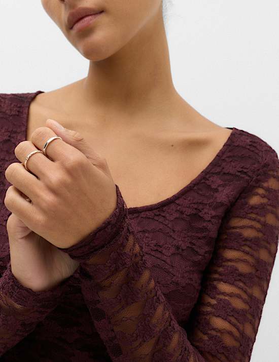 Lace Scoop Neck Top