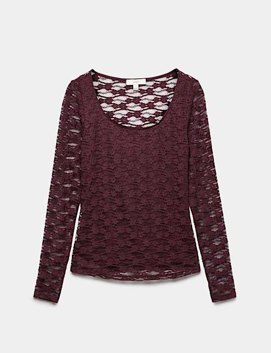 Lace Scoop Neck Top