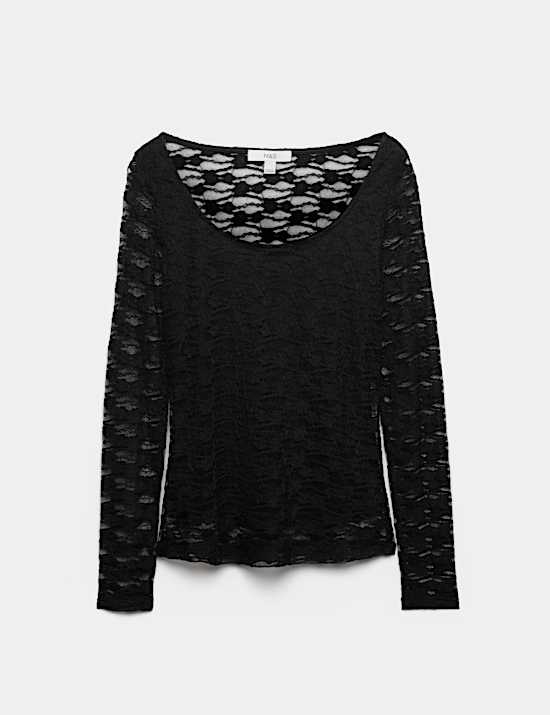 Lace Scoop Neck Top