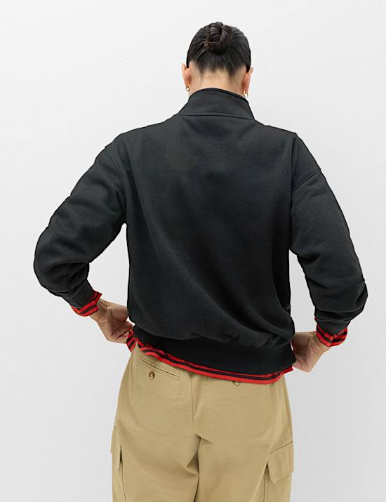 Pure Cotton Funnel Neck Half Zip Ultimate Sweatshirt