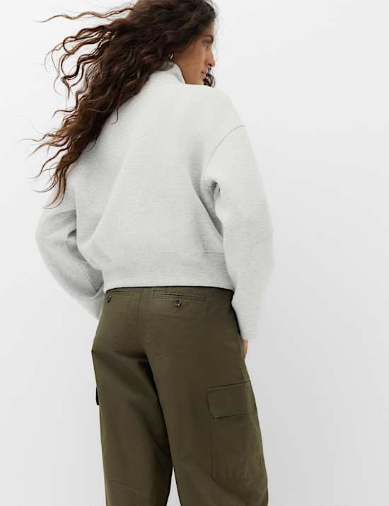 Cotton Rich Scuba Zip Up Sweatshirt
