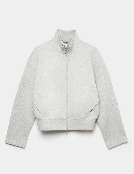 Cotton Rich Scuba Zip Up Sweatshirt