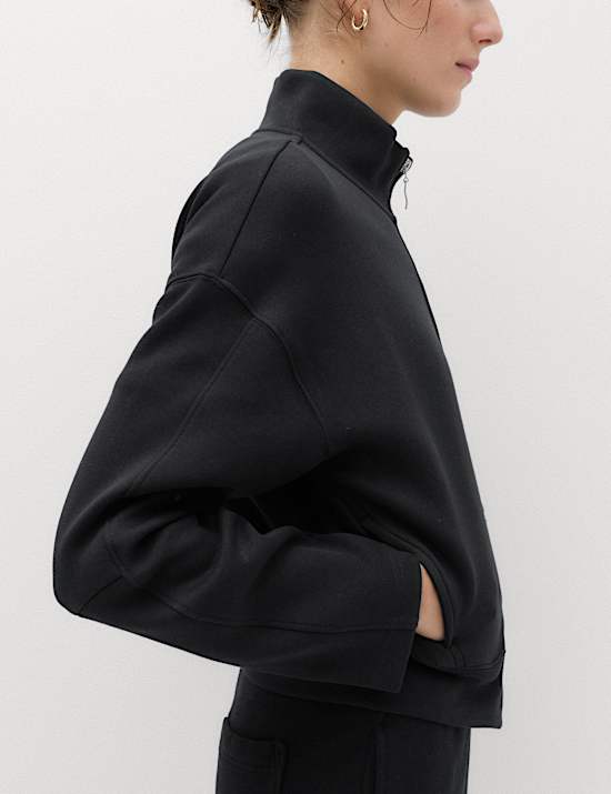Cotton Rich Scuba Zip Up Sweatshirt