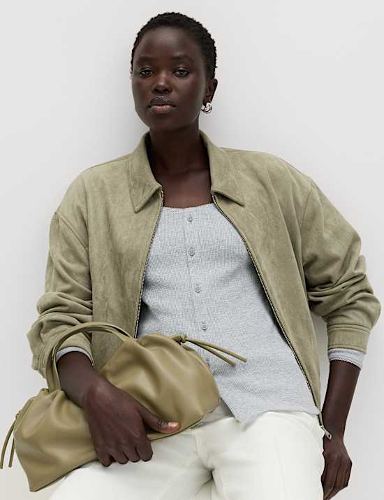 Pure Cotton Waffle Scoop Neck Top