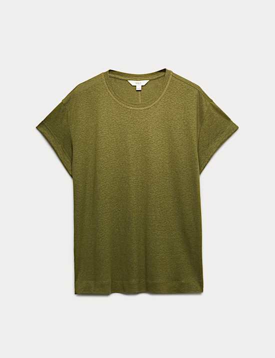 Camiseta de mezcla de lino