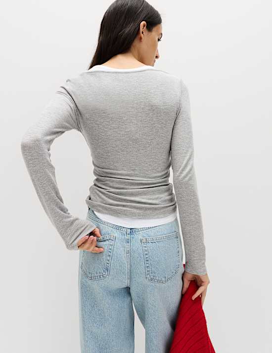 Double Layer Henley Top