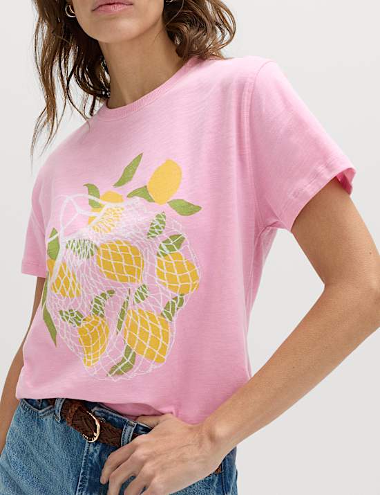Pure Slub Cotton Checked T-Shirt