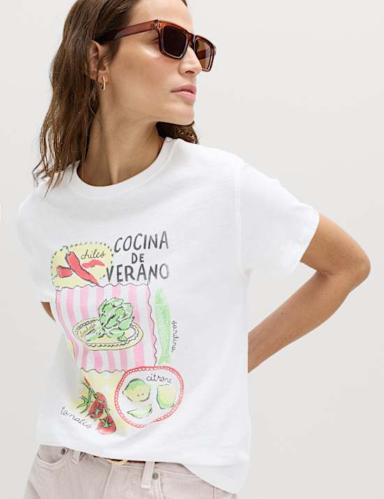 Pure Slub Cotton Checked T-Shirt