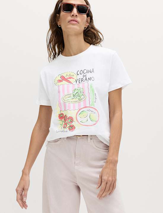 Pure Slub Cotton Checked T-Shirt