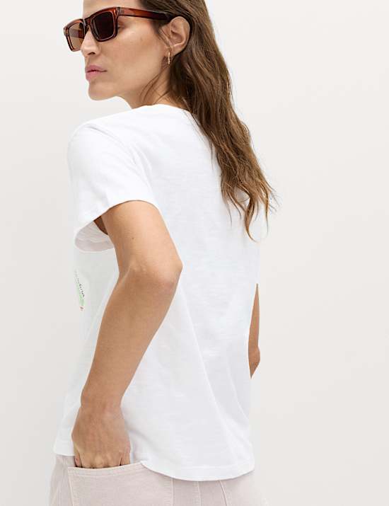 Pure Slub Cotton Checked T-Shirt