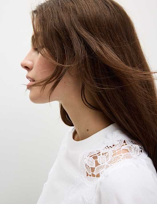 Pure Cotton Embroidered Regular Fit T-Shirt