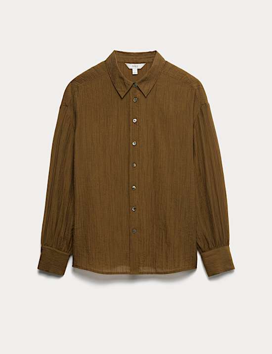 Lyocell Rich Textured Collared Shirt