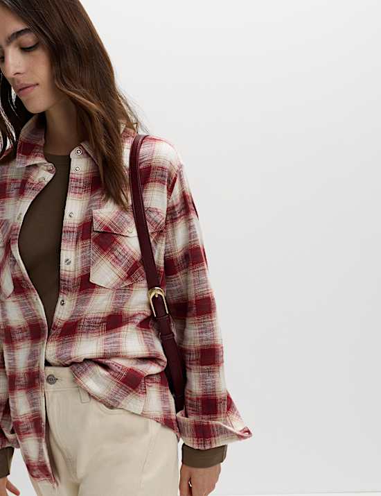 Pure Cotton Western Checked Shirt