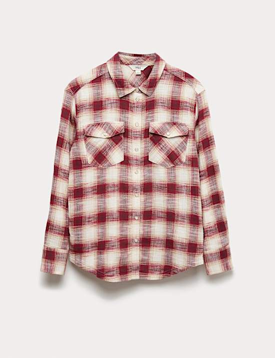Pure Cotton Western Checked Shirt