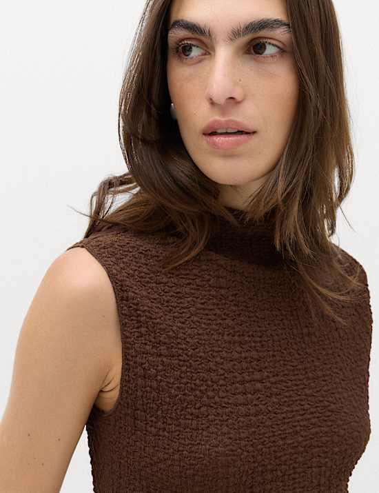 Textured Sleeveless Top