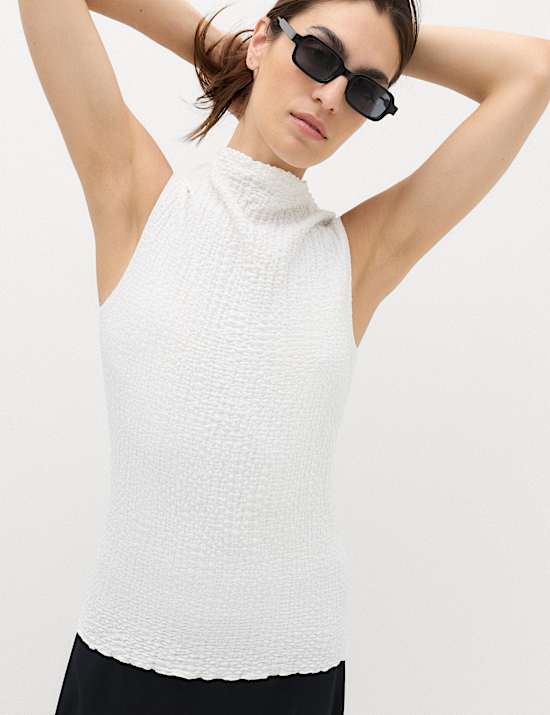 Textured Sleeveless Top