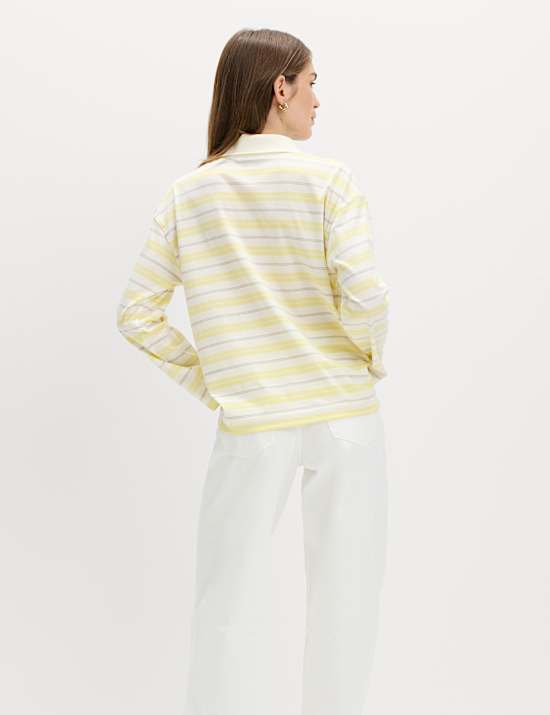 Pure Cotton Striped Rugby Top