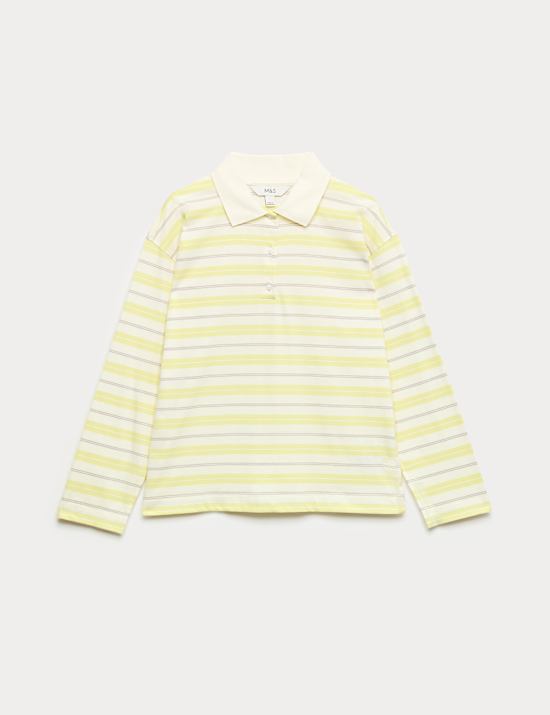 Pure Cotton Striped Rugby Top