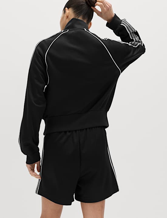 Cotton Rich Tricot Zip Up Track Jacket