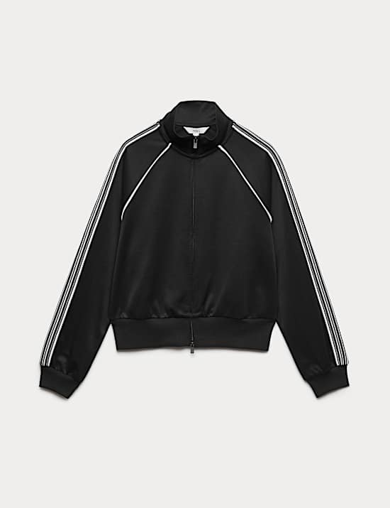 Cotton Rich Tricot Zip Up Track Jacket