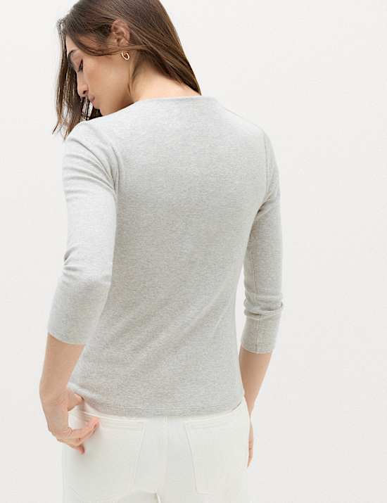 Pure Cotton Slash Neck Top