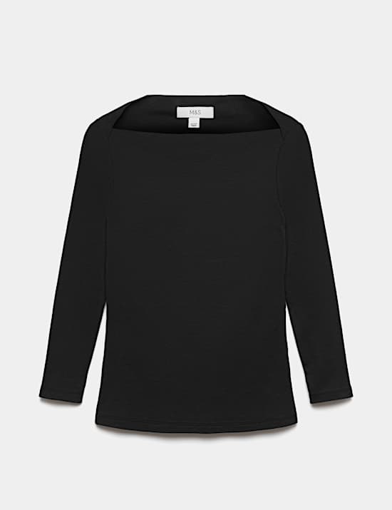 Pure Cotton Slash Neck Top