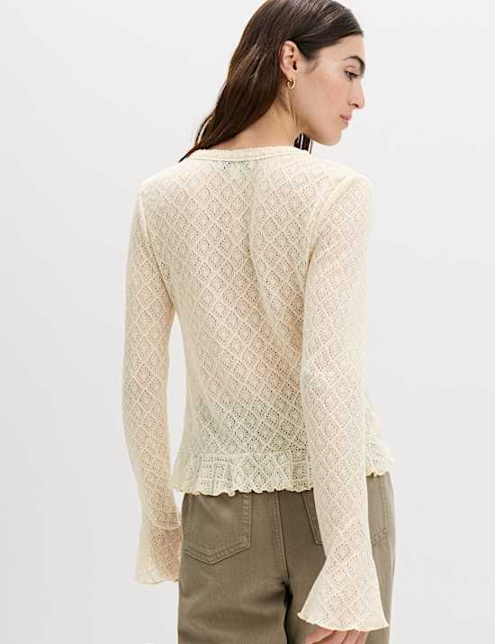 Crochet Tie Fastening Cardigan