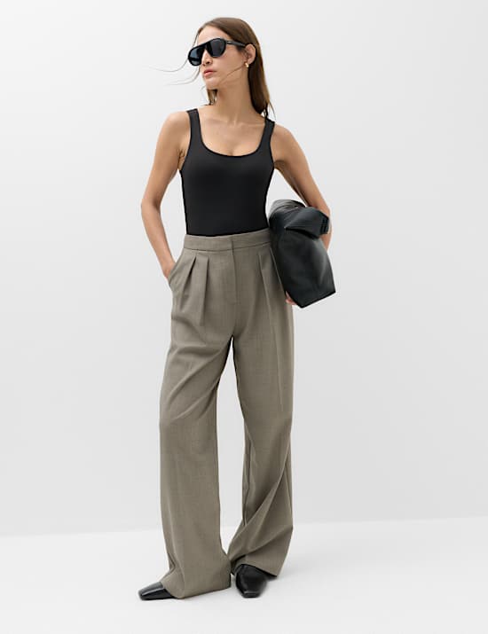Square Neck Fitted Vest Bodysuit