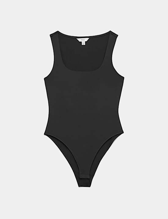 Square Neck Fitted Vest Bodysuit