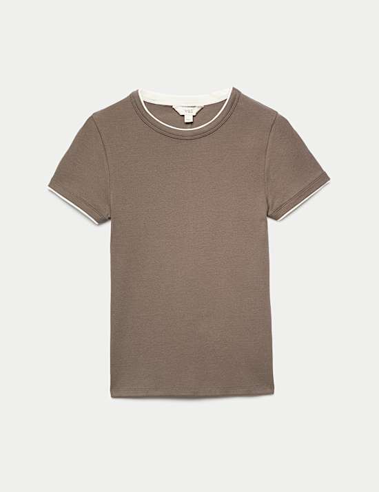 Katoenrijk, dubbellaags T-shirt