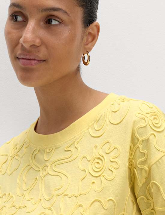 Pure Cotton Appliqu&eacute; T-Shirt