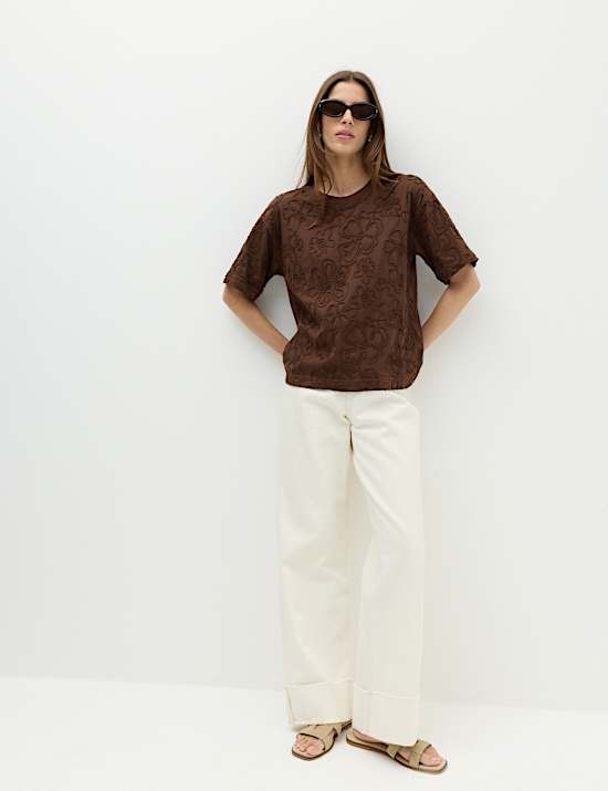 Pure Cotton Appliqu&eacute; T-Shirt