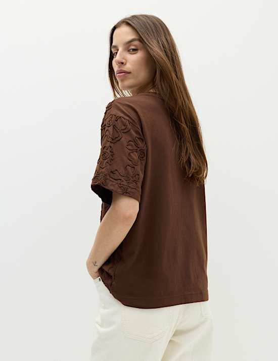 Pure Cotton Appliqu&eacute; T-Shirt