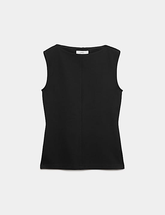 Slim Fit Seam Detail Sleeveless Top
