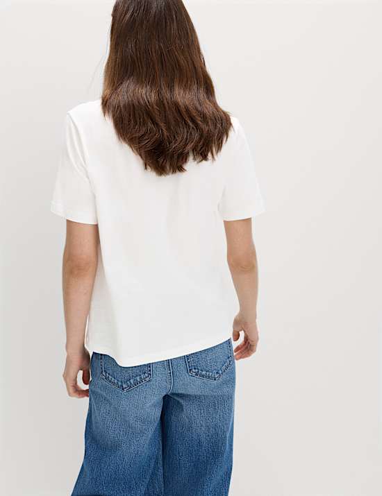 Pure Cotton Embellished T-Shirt