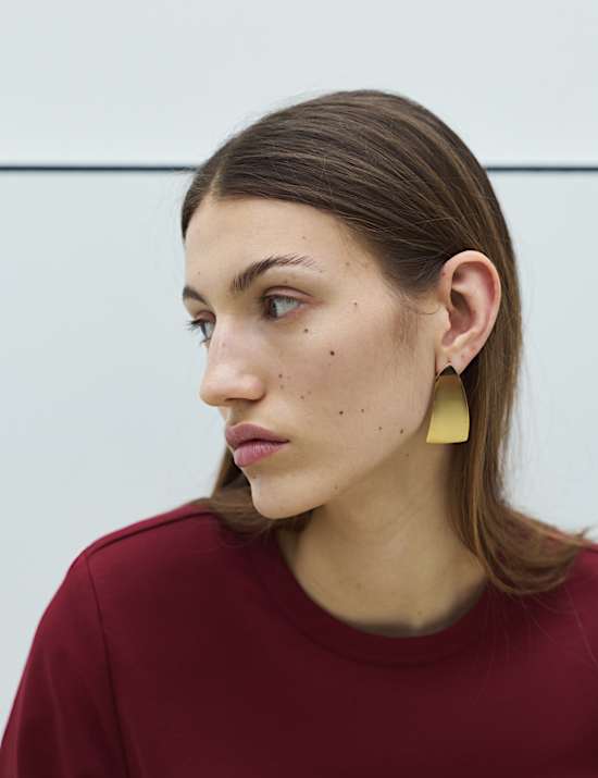 Cotton Rich Padded Shoulder T-Shirt