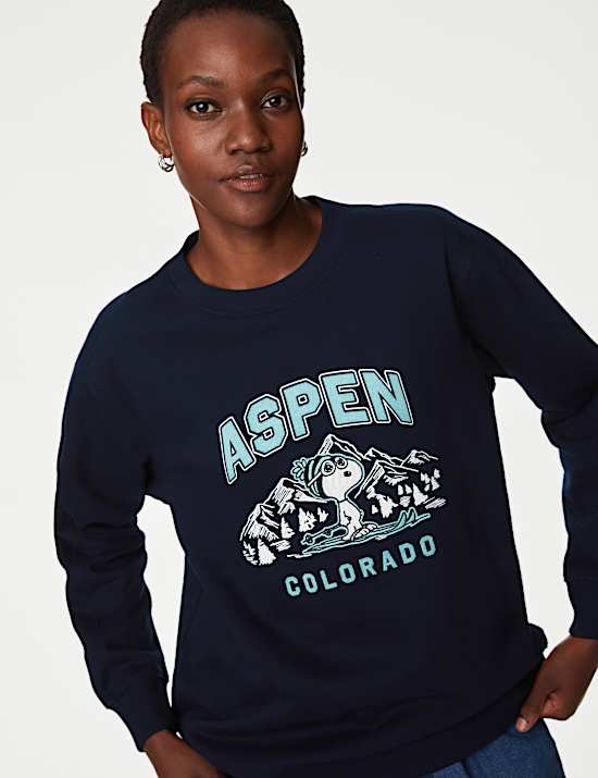 Cotton Rich Snoopy&trade; Slogan Sweatshirt