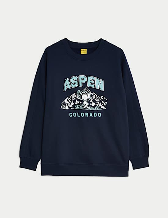 Cotton Rich Snoopy&trade; Slogan Sweatshirt