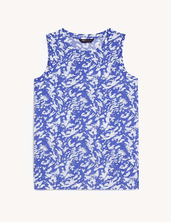 Printed Relaxed Vest Top