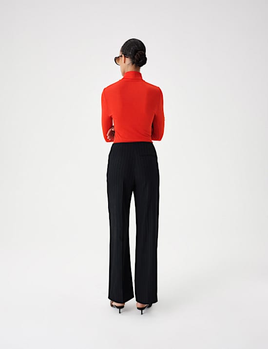 Wool Touch Roll Neck Long Sleeve Top