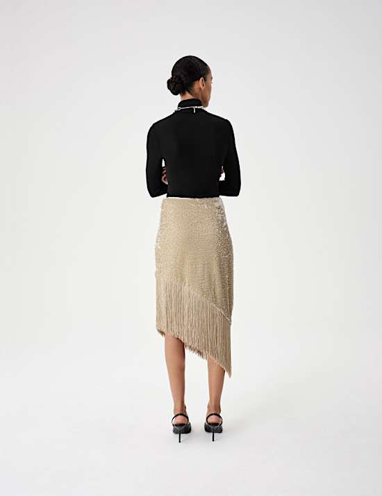 Wool Touch Roll Neck Long Sleeve Top