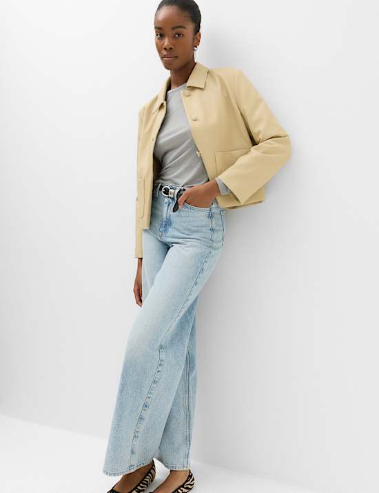 Long Sleeve Crew Neck Top With Wool