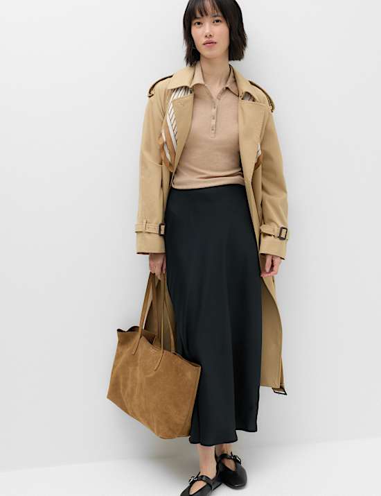 Lyocell Blend Collared Top with Wool