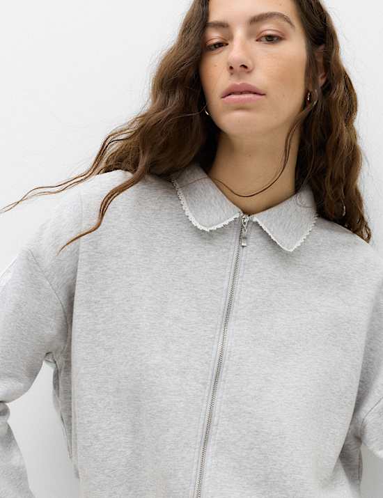 Cotton Rich Zip Track Jacket