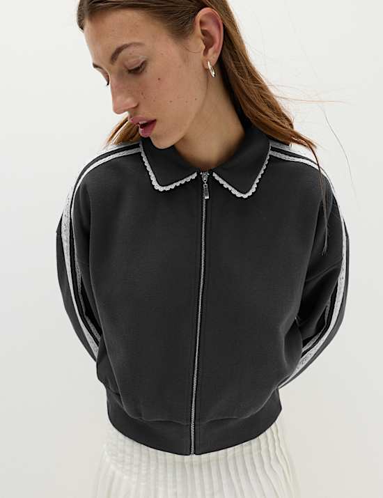 Cotton Rich Zip Track Jacket
