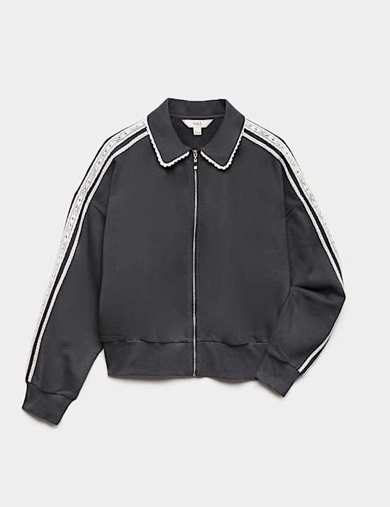 Cotton Rich Zip Track Jacket