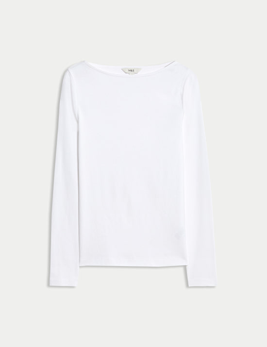 Pure Cotton Slash Neck Top